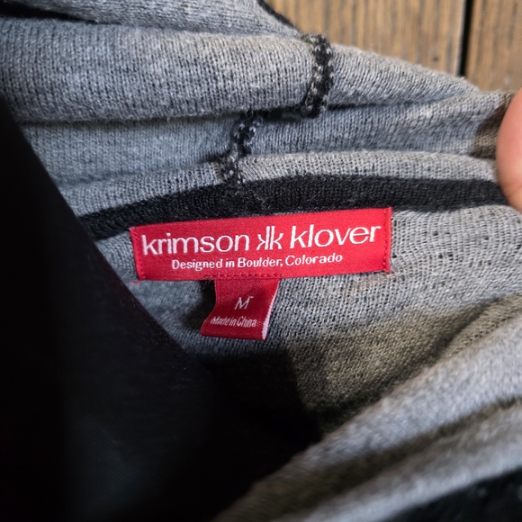 Krimson Klover Black and Gray Patterned Sweater - Picture 3 of 4